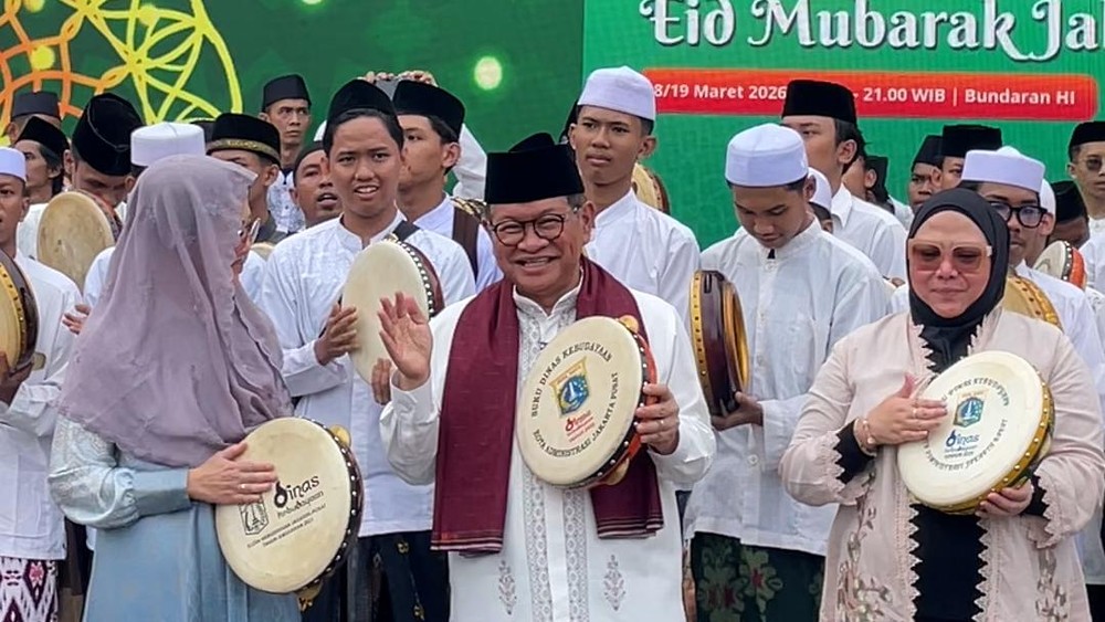 Sensasi Ramadan! Pramono Anung Main Rebana di HI